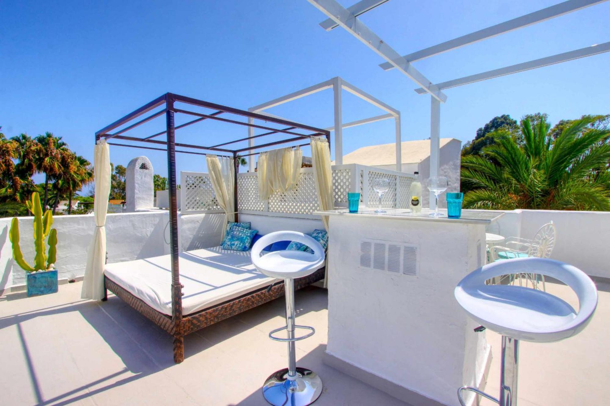 מארבלה 1108 Beachfront 2 Apartments With Roofterrace 80Mtrgt Beach 3 Pools מראה חיצוני תמונה